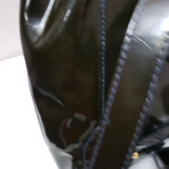 Authentic GUCCI Bamboo Backpack Enamel Black - Picture 13 of 14